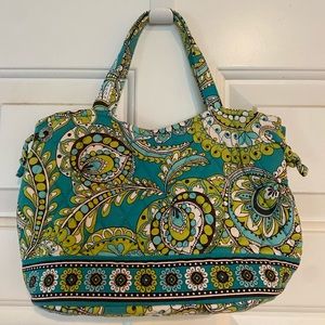 Vera Bradley Teal and Green Paisley Bag